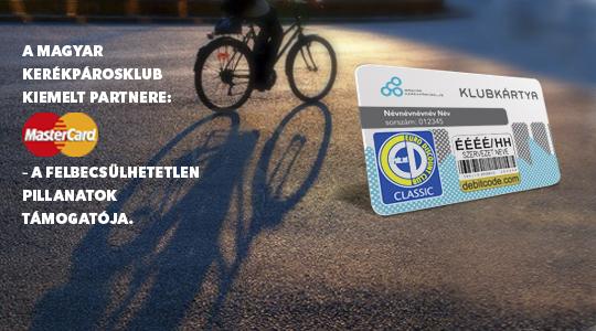 A MasterCard a Magyar Kerékpárosklub kiemelt támogatója, partnere